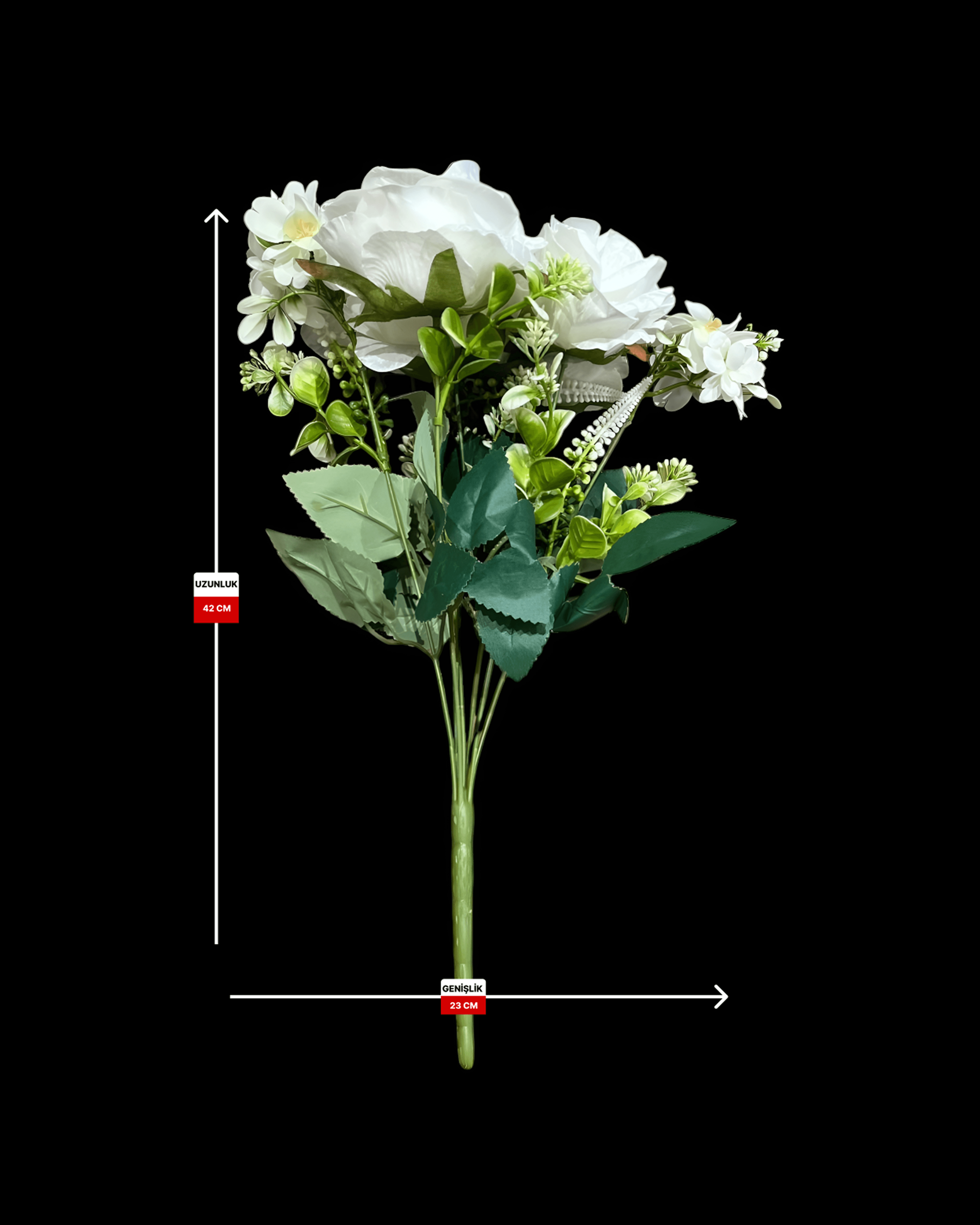 5'Lİ BEYAZ GÜL DEMETİ 4