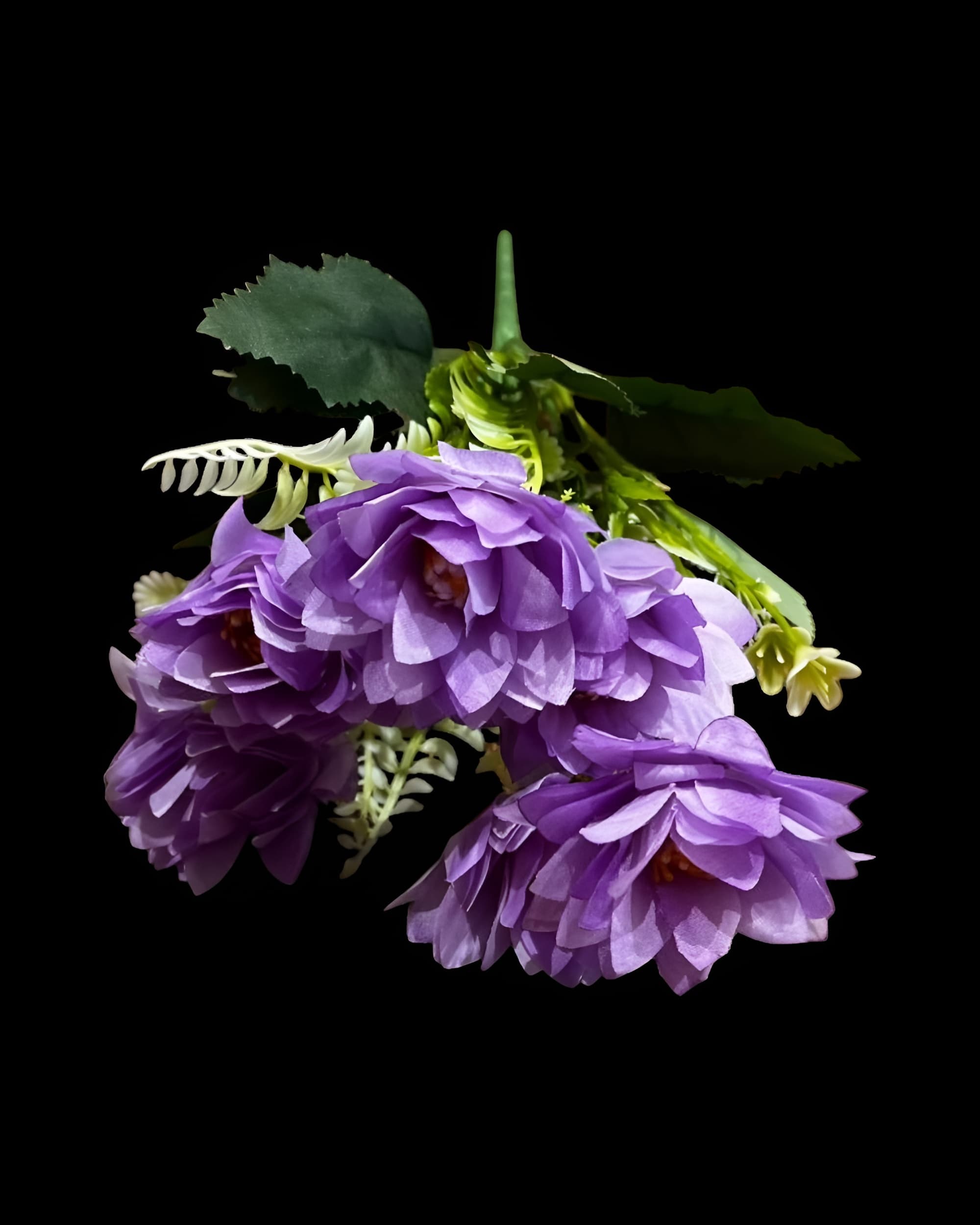 6 BAŞLI SÜMBÜL DETAYLI YILDIZ ÇİÇEĞİ 30 CM 5