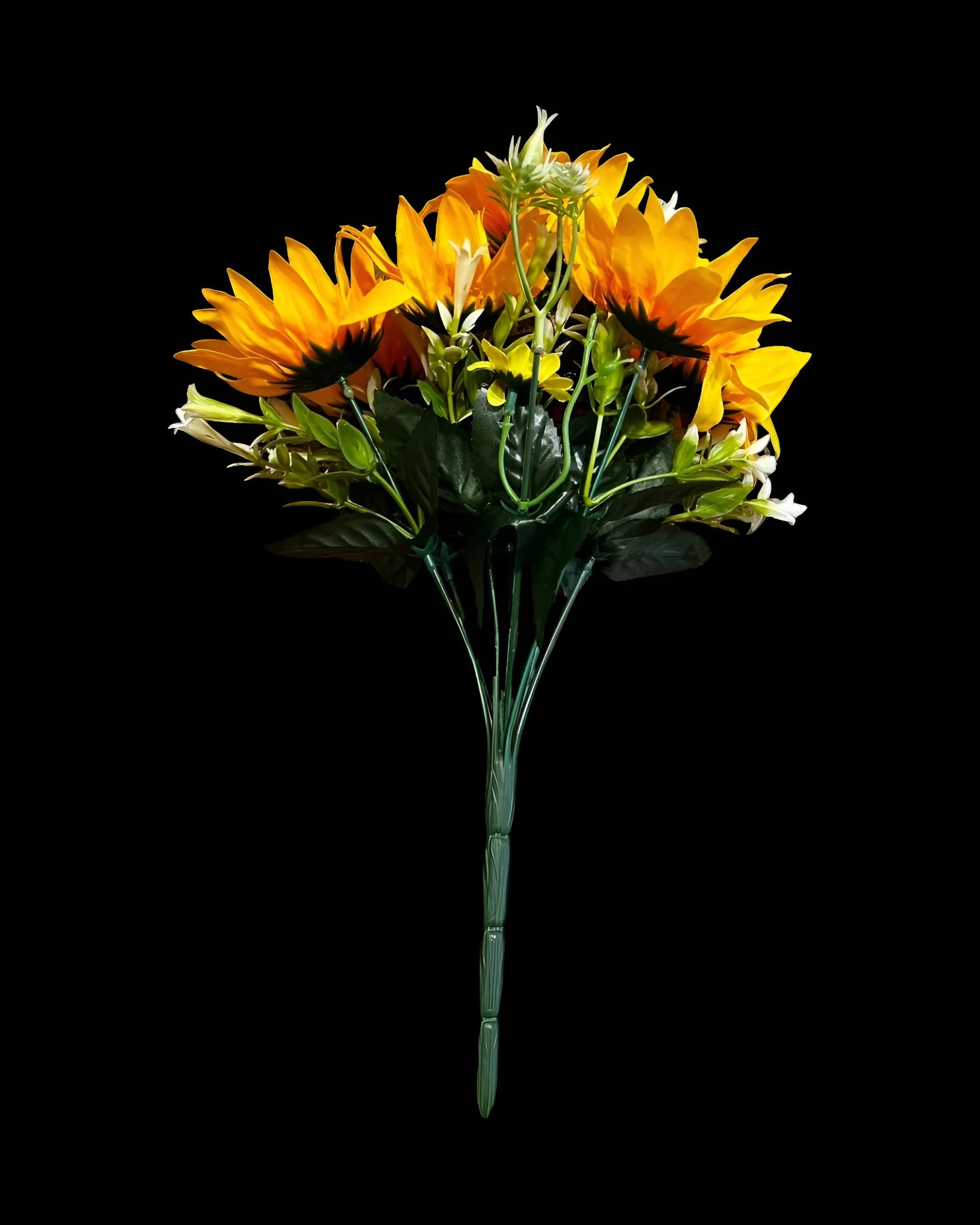 7 BAŞLI CİPSOLU YAPAY AY ÇİÇEĞİ BUKETİ 35 CM 1