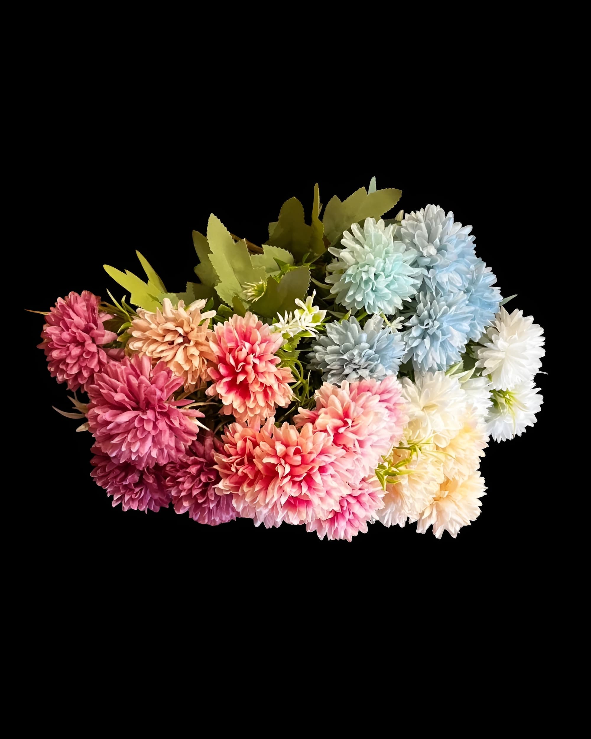 7 BAŞLI KRİZANTEM SÜMBÜL DETAYLI 30 CM - 9