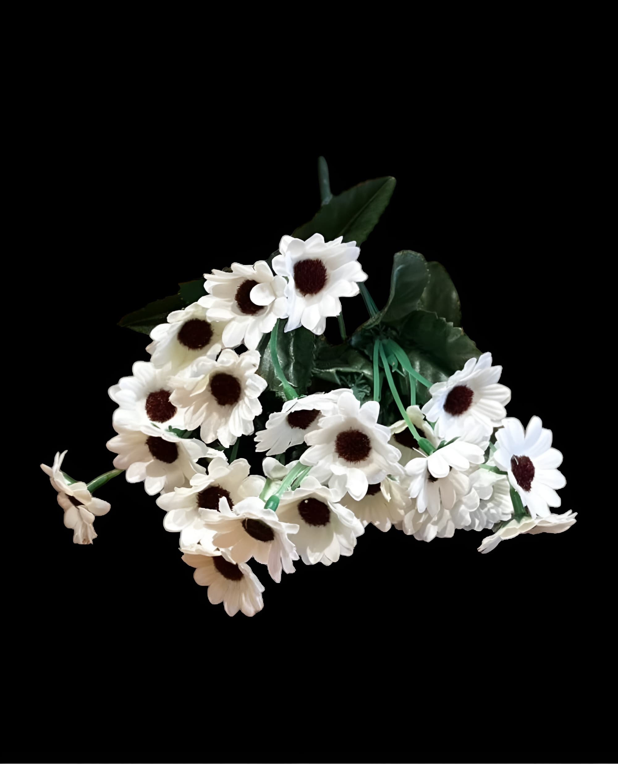 24 BAŞLI YAPAY BEYAZ PAPATYA DEMETİ 35 CM 2