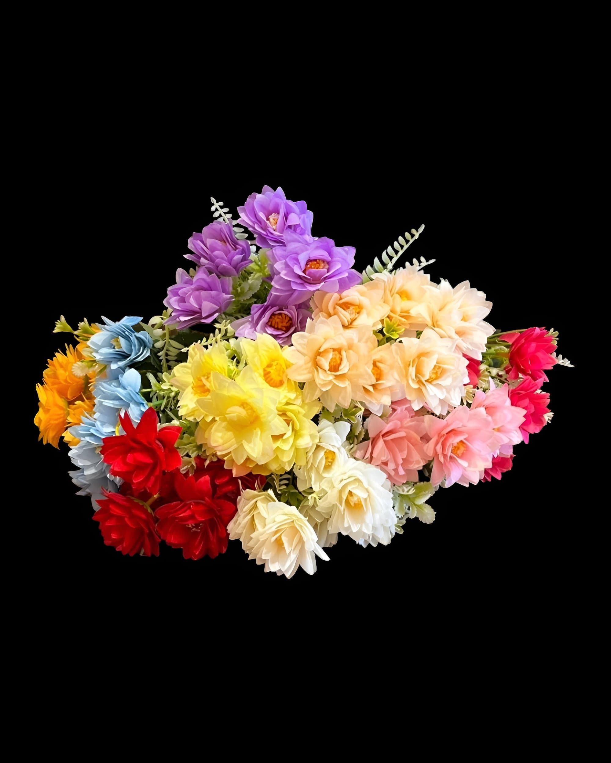 6 BAŞLI SÜMBÜL DETAYLI YILDIZ ÇİÇEĞİ 30 CM 7