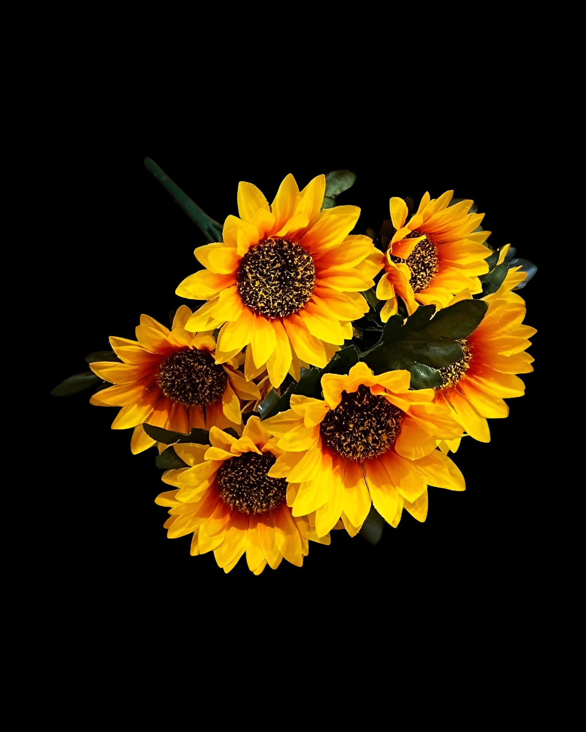 9 BAŞLI PREMİUM YAPAY AY ÇİÇEĞİ DEMETİ 50 CM 0