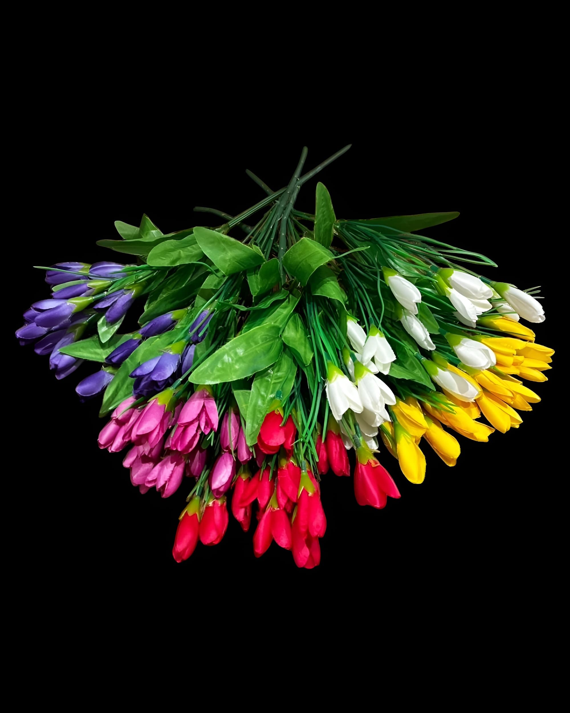 MİNİ 21 BAŞLI LALE DEMETİ 40 CM 0