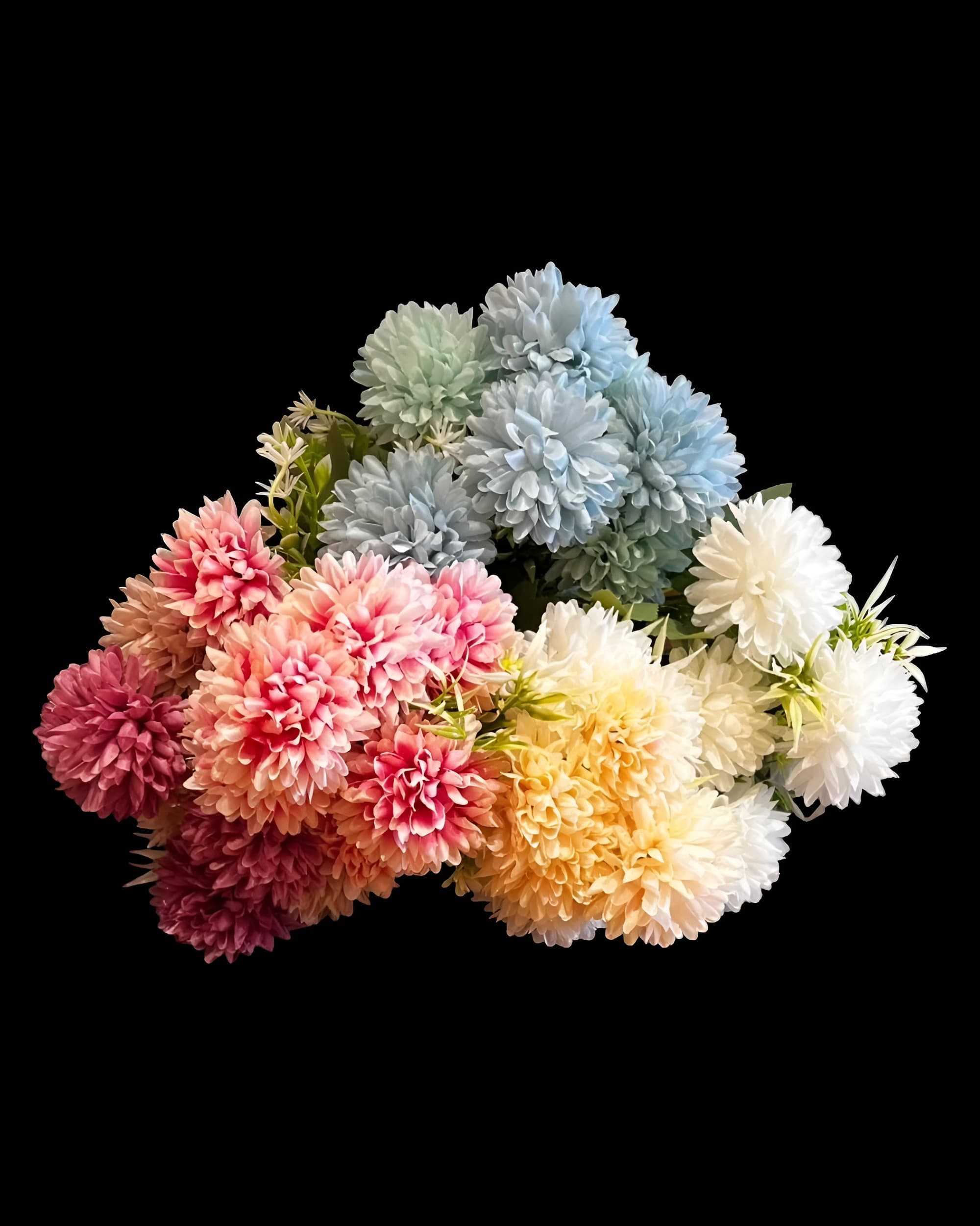 7 BAŞLI KRİZANTEM SÜMBÜL DETAYLI 30 CM 10