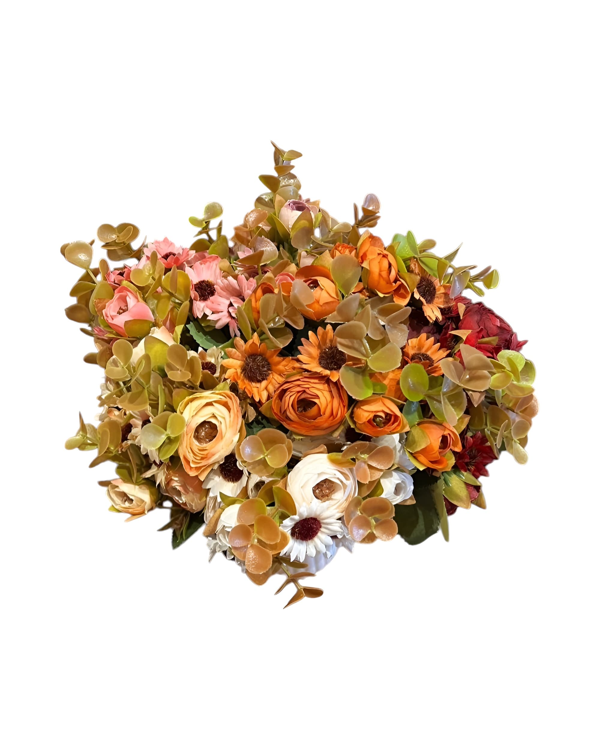 15 BAŞLI YAPAY MİNİ ŞAKAYIK VE PAPATYA DEMETİ 30 CM 0