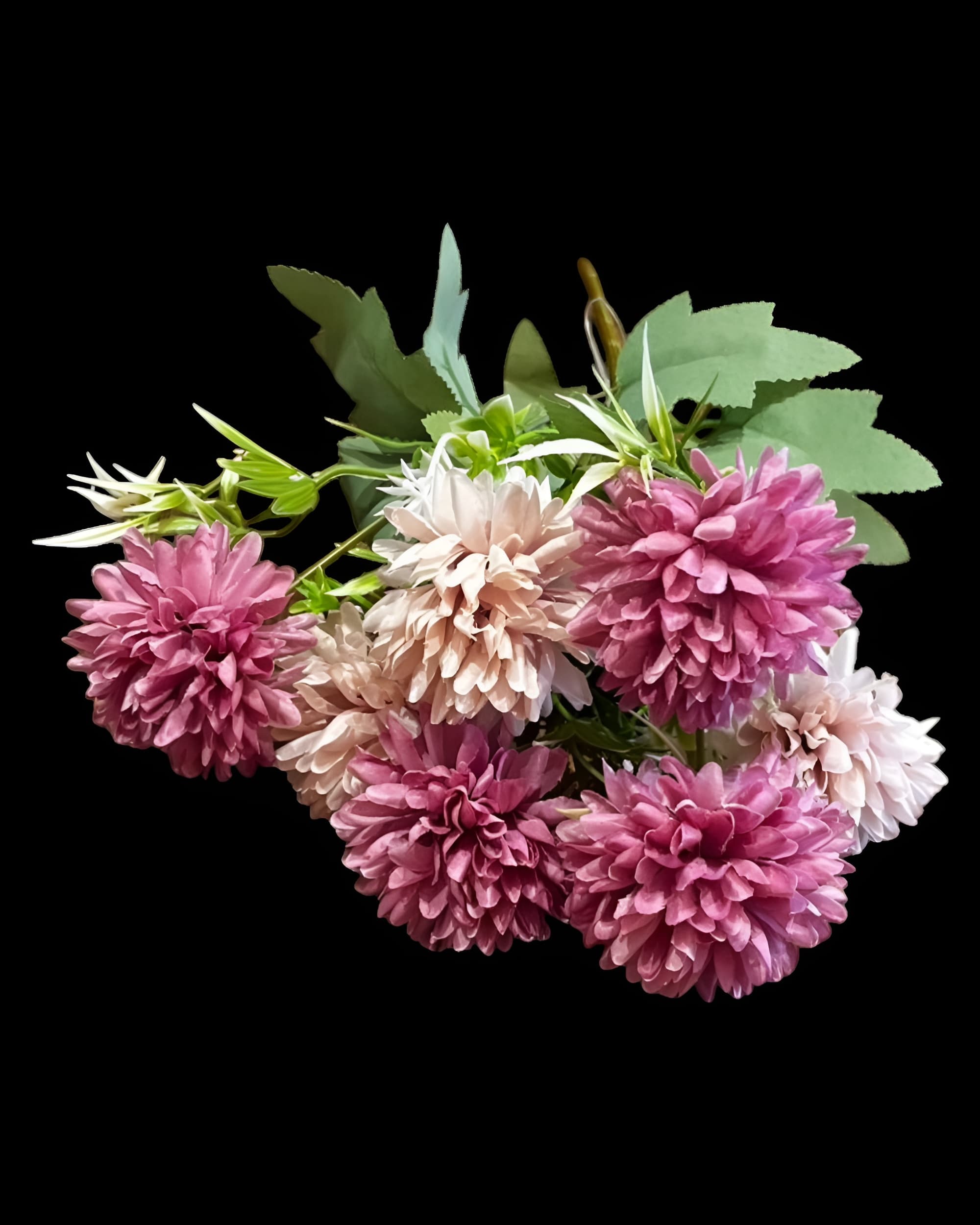 7 BAŞLI KRİZANTEM SÜMBÜL DETAYLI 30 CM 9