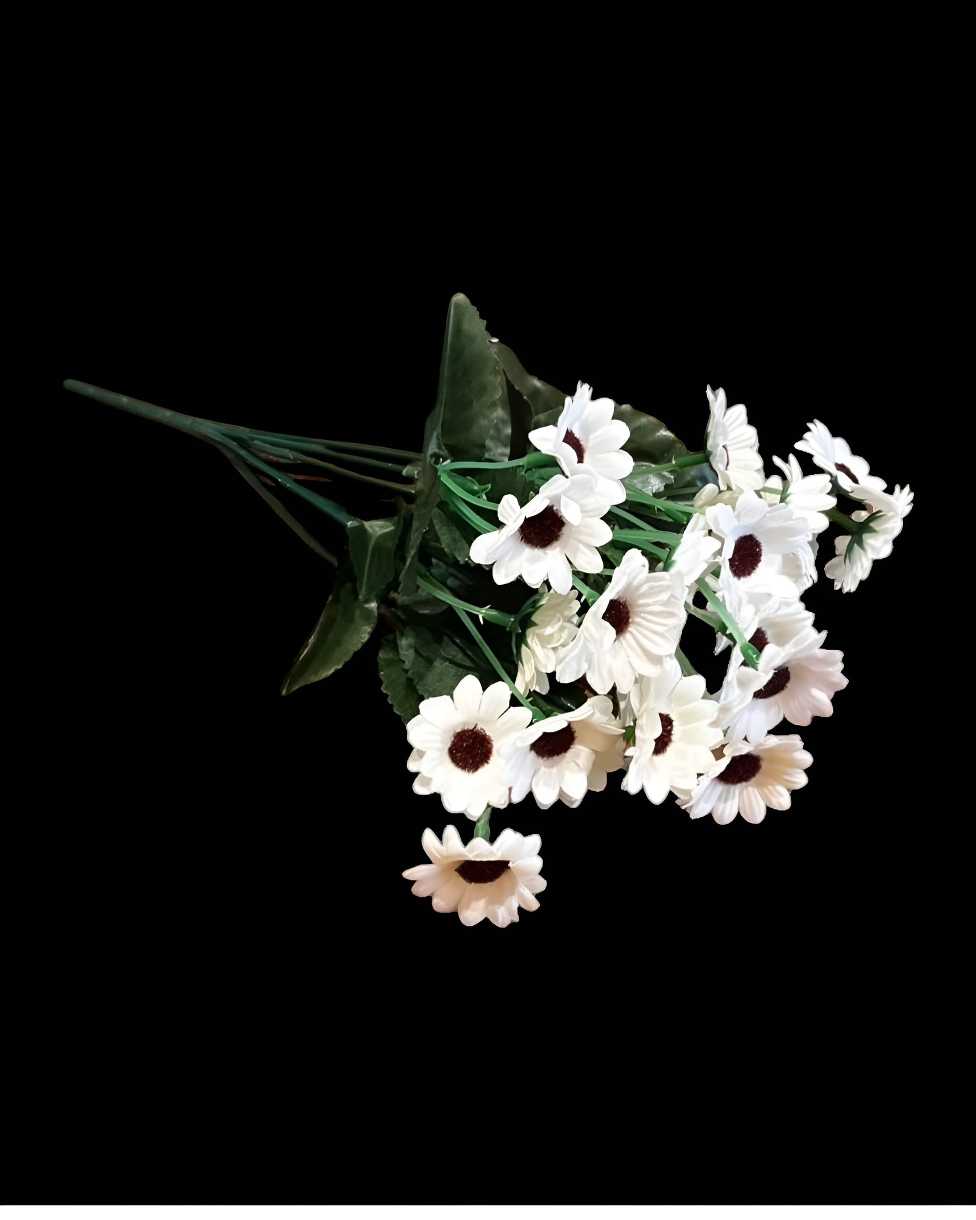 24 BAŞLI YAPAY BEYAZ PAPATYA DEMETİ 35 CM - 1